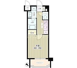 アイコート赤塚 1Kの間取図画像