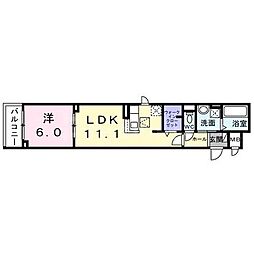 スカイノッツ北赤羽 1LDKの間取図画像