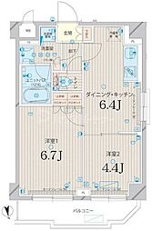 ルーブル上板橋 2DKの間取図画像