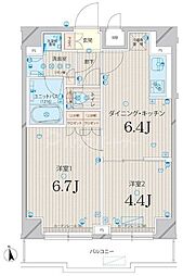 ルーブル上板橋 2DKの間取図画像