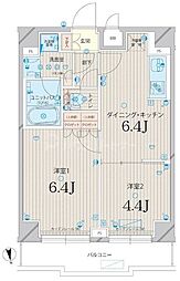 ルーブル上板橋 2DKの間取図画像