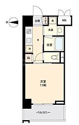 プライマル板橋本町 1階1Kの間取り