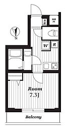 ＭＡＸＩＶ常盤台 2階1Kの間取り
