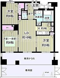 Ｄ’グラフォート加賀 1階3LDKの間取り