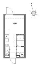 都営三田線 板橋本町駅 徒歩5分の賃貸マンション 2階ワンルームの間取り