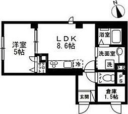 (仮称)板橋区板橋1丁目新築 1階1LDKの間取り