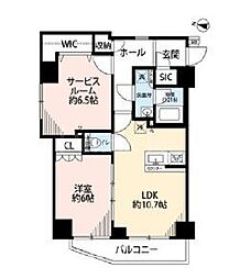 プレール・ドゥーク板橋舟渡 3階1SLDKの間取り