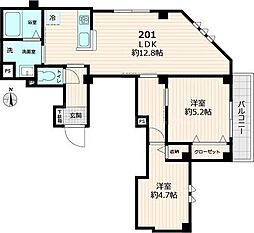 仮称）グレース 301 3階2LDKの間取り
