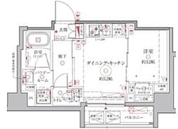クレイシアＩＤＺ王子アーバンヒルズ 3階1DKの間取り