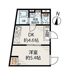 ＰＲＡＤＯ赤羽 3階1DKの間取り