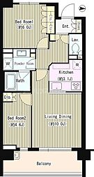 パークホームズ成増マークレジデンス 1階2LDKの間取り