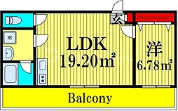 仮称）王子本町2丁目北棟 5階1LDKの間取り
