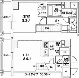 エスティメゾン王子 15階1LDKの間取り