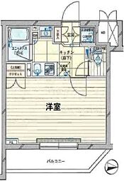 ルーブル赤羽 3階1Kの間取り