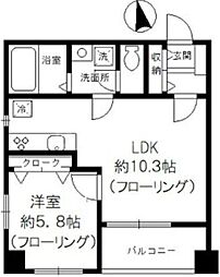 ニューハイム小原参番館 3階1LDKの間取り