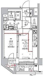 GENOVIA北池袋skygarden 401 4階1DKの間取り