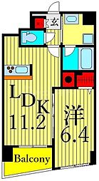 エリアM 7階1LDKの間取り