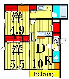 VERIE. 1階2LDKの間取り