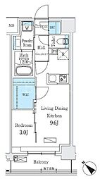 Urban Breeze 巣鴨 1LDKの間取図画像