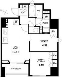 タスキプライムテラス本蓮沼 2LDKの間取図画像