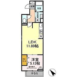 セレスティア西台B 1LDKの間取図画像