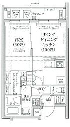 アイル中野江古田の森公園 1LDKの間取図画像