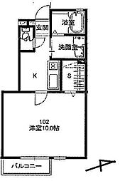 メゾンアイ 1Kの間取図画像