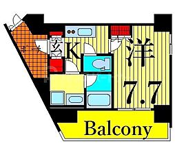 HF正光寺赤羽レジデンス2 1Kの間取図画像