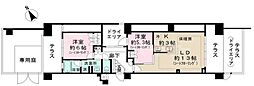 THEパームス西ヶ原 2LDKの間取図画像