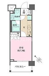 プリムヴェーレ 1Kの間取図画像