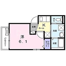NRハウス 1Kの間取図画像