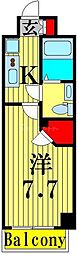 S-RESIDENCE王子Tercera 1Kの間取図画像