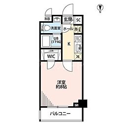 プレール・ドゥーク大山駅前 1Kの間取図画像