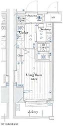 THEパームス東武練馬 1Kの間取図画像