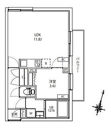 MAXIV CITY板橋区役所前 1LDKの間取図画像