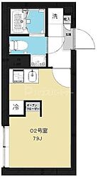 グリーンヴァリー 1Kの間取図画像