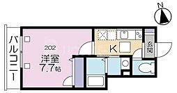 ベレオ赤羽岩淵 1Kの間取図画像