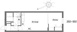 ケリア中板橋 1LDKの間取図画像