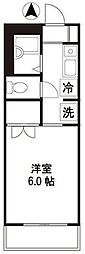 シャルマン西巣鴨 ワンルームの間取図画像
