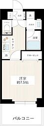 エルフォルテ赤羽 1Kの間取図画像