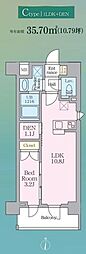 ルフォンリヴェント板橋西台 1LDKの間取図画像