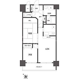 グリーンフィールド大山 2LDKの間取図画像