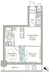 ステラテラス 2LDKの間取図画像