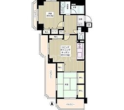 ヴェルデ武蔵野 2LDKの間取図画像