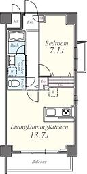 BonSoleil 1LDKの間取図画像
