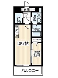 ARCOBALENOSHIN-ITABASHI 1DKの間取図画像