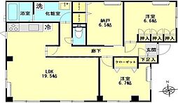 フローレス赤羽 2SLDKの間取図画像
