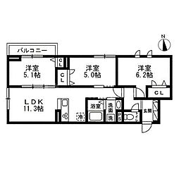 セレスティア豊玉南 3LDKの間取図画像