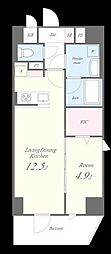 戸田市上戸田2丁目マンション 1LDKの間取図画像