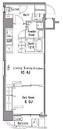 パークアクシス板橋 1LDKの間取図画像